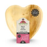 Earthens 4" Heart-Shaped Palm Leaf Plate – Natural Beige