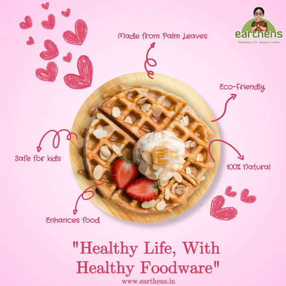 Earthens 6" Round Palm Leaf Plate – Natural Beige - Image 2