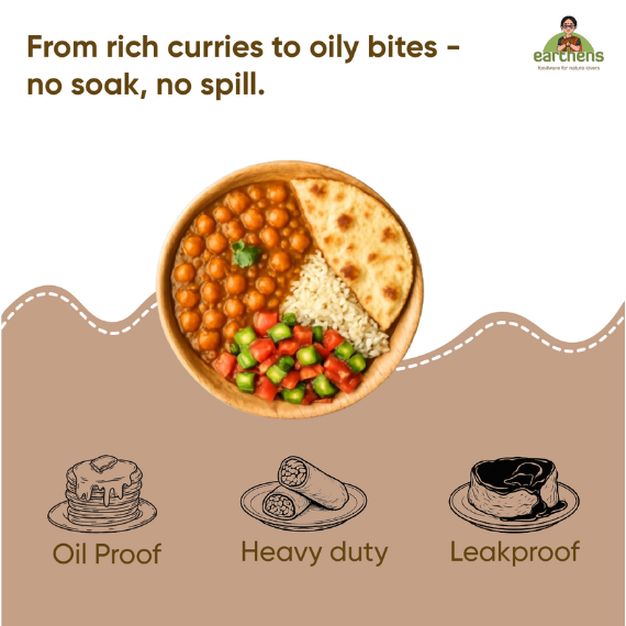 Earthens 6" Round Palm Leaf Plate – Natural Beige - Image 3